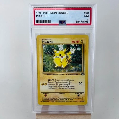 Pokémon Pikachu TCG Base Jungle Card 60/64 Regular Common Psa 7
