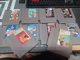 Original NES Nintendo System Console- All Hookups- 10 Games- Cleaned- Tested