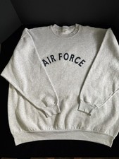 Vintage Retro US Air Force Gray Sweatshirt Pullover XL T1-2