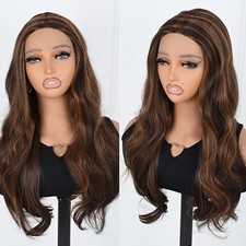 Glueless Lace Front Wigs Pre Plucked Ombre Color Long Body Wave Women Daily Wear