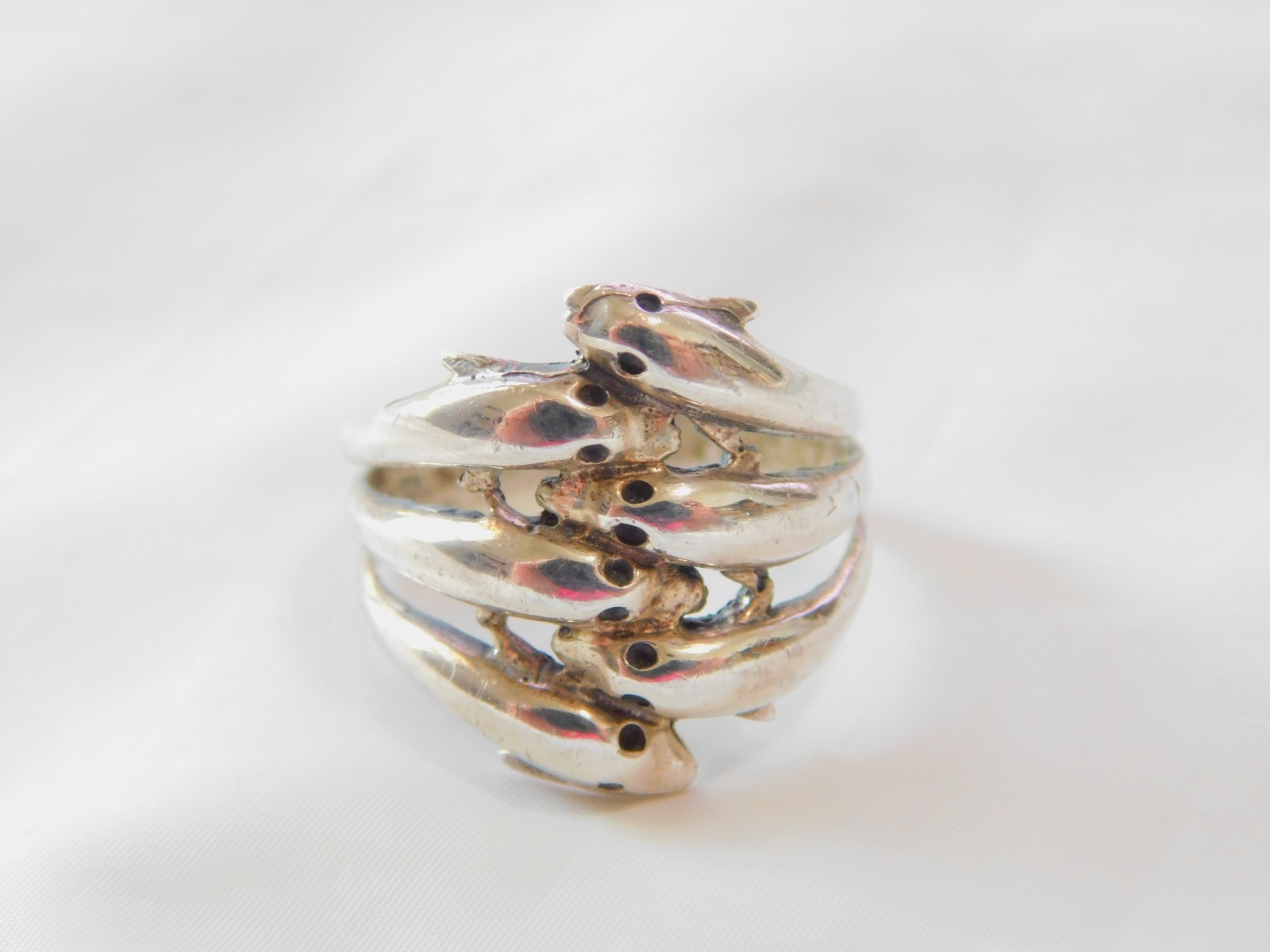 Sterling Silver Multi Row Dolphin Ring R1457 - image 3