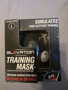 Elevation Training Mask 20 Simulates High Altitude Training Black Large NIB