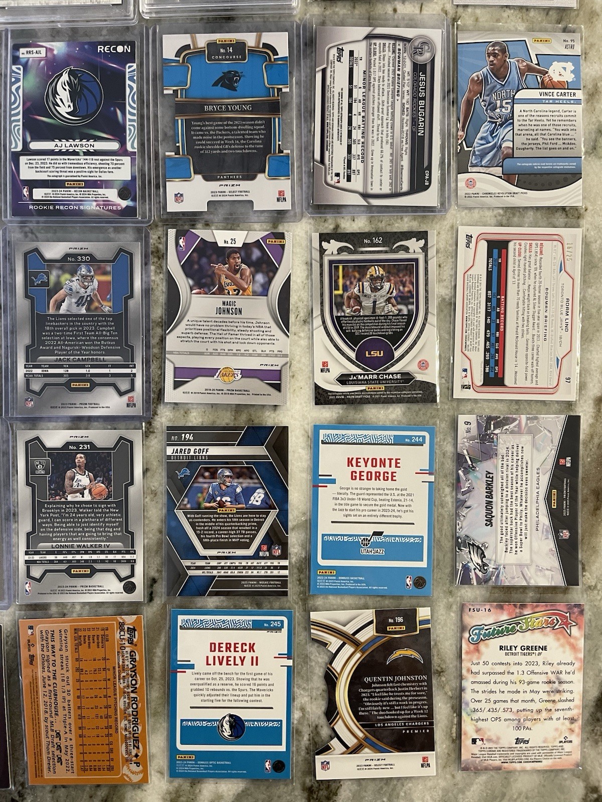 PSA 10 35 Card Graded Prizm Topps Bowman Mega Lot Auto Serial MEM Vintage view 11