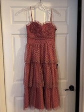 Lulu’s Dusty Rose dress- size small, medium length, tiered