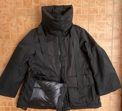ARCHIVE JIL SANDER UNIQLO STRAPS DOWN HYBRID COAT JACKET BLACK SIZE M