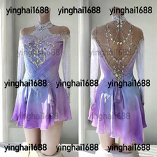 New figure skating dress Y0301--Purple Ombr 