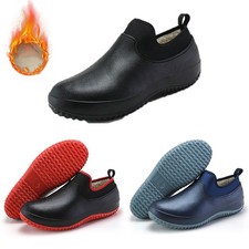 Safety Shoes Kitchen Work Boots Non-slip Chef Lined Womens Winter Shoes Mens+