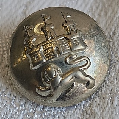 Norwich City Fire Brigade Chrome-plated Fire Service uniform button Castle Lion