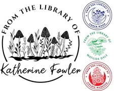 Custom Library of Stamp or Embosser, Custom Library Stamp, Personalised Book Sta