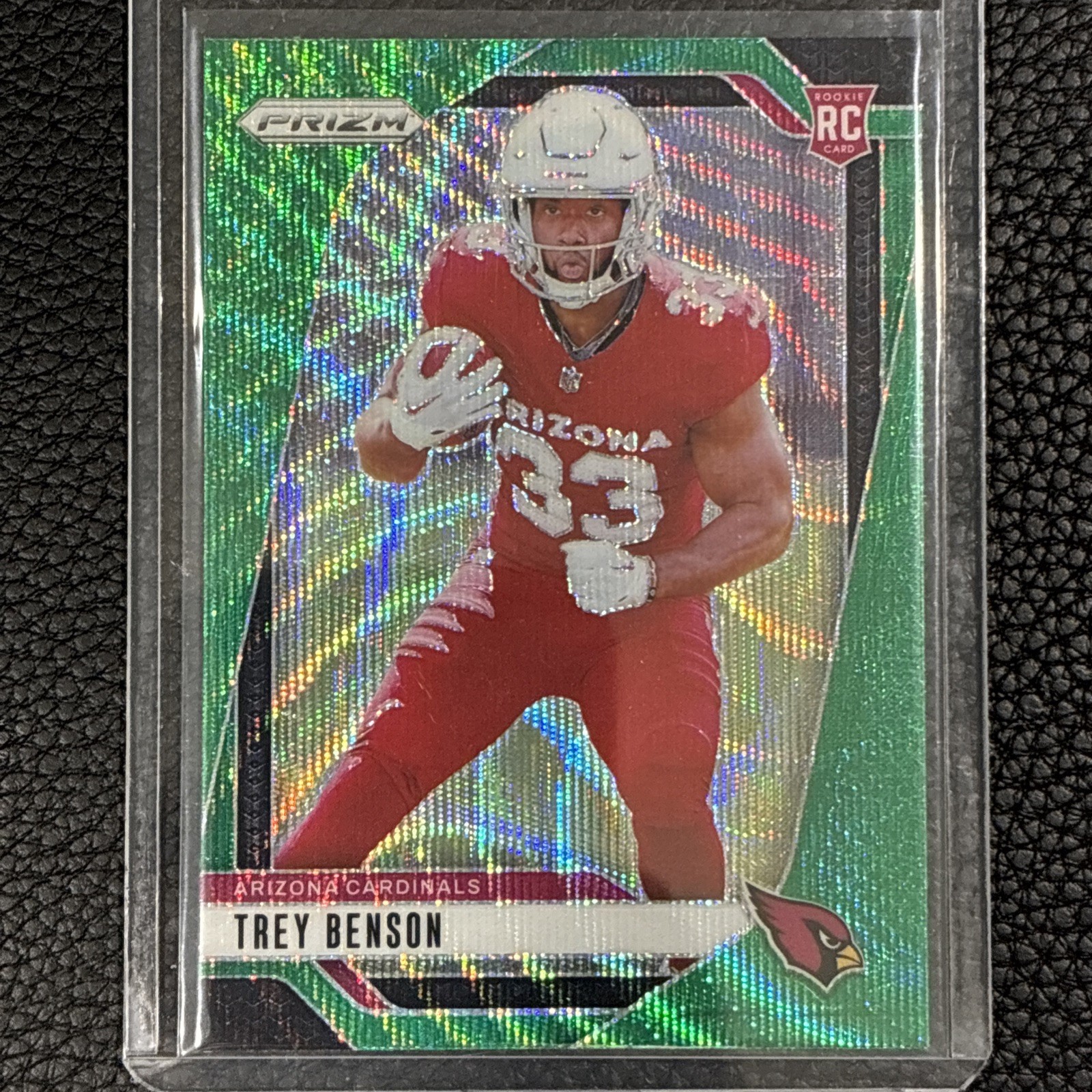 2024 Panini Prizm/Green Wave Prizm #392 Trey Benson (RC)