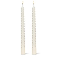 Set Of 2 Tight Spiral Taper Candles