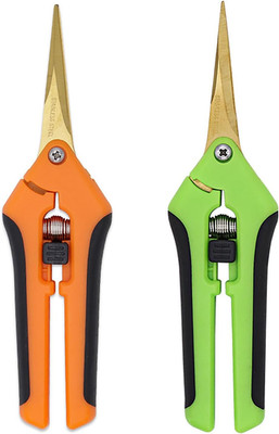 Gartenschere Ernteschere (2pcs), Feststellgriff Trimmschere, Schnittschere mit E