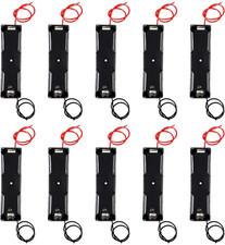 10PCS 18650 Battery Holder 1-Slot 3.7V Storage Box Case with Wire Leads