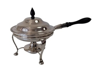 Vintage Chafing Dish with Lid and Handle Elegant Dining Serveware