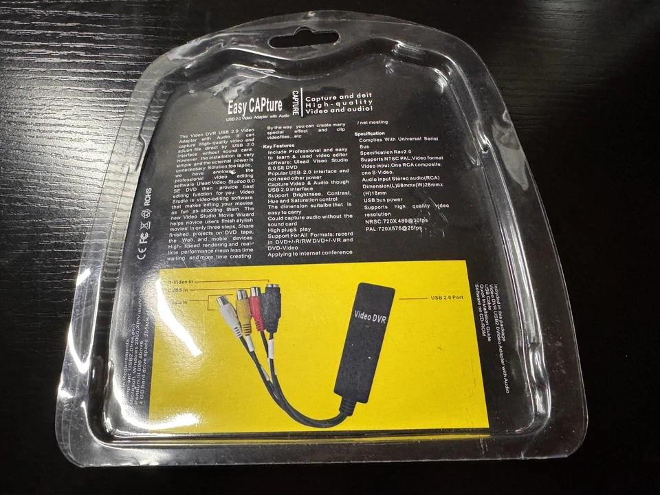 Adaptador de video EasyCAP Capture USB 2.0 con audio - Modelo DC60 Foto 2 de 2