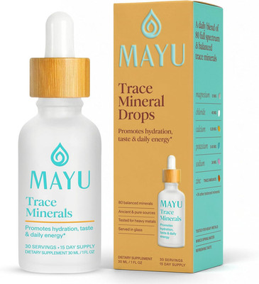 MAYU Trace Mineral Drops - 1 Bottle - 80+ Full-Spectrum Ionic Minerals for Water