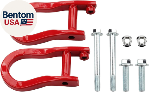 Front Tow Hooks Compatible with 2007-2019 Chevy Silverado GMC Sierra 1500 2019 C - Picture 1 of 12