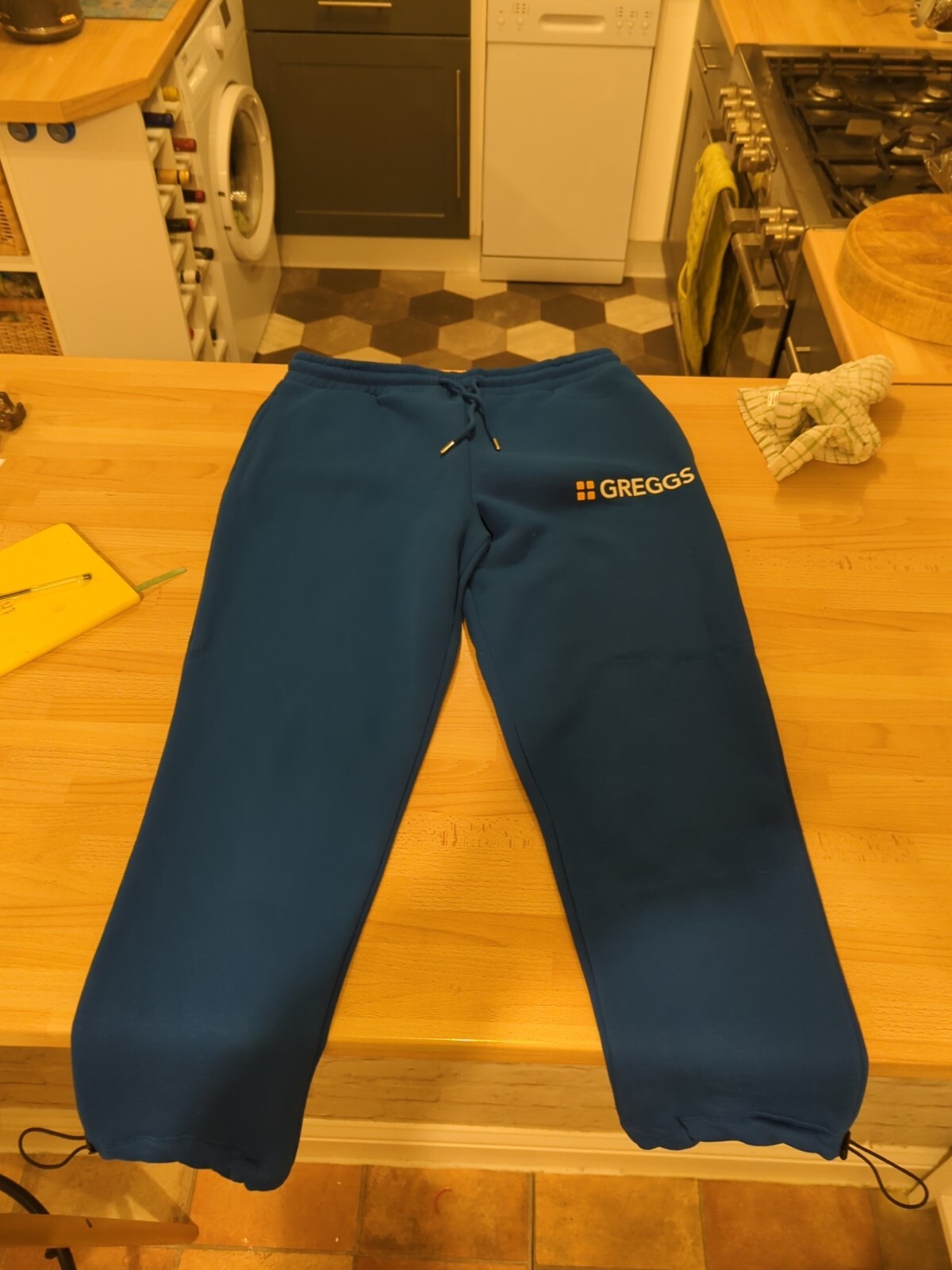 Primark Greggs Men's Blue Jogging Bottoms, Size Large New Limited