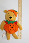 Disney Store Winnie The Pooh PUMPKIN Bear Bean Bag Plush Stuffed Halloween 8" — photo 2