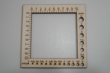 Zählrahmen Holz - Stricklehre Strickrechner Lineal Stricken