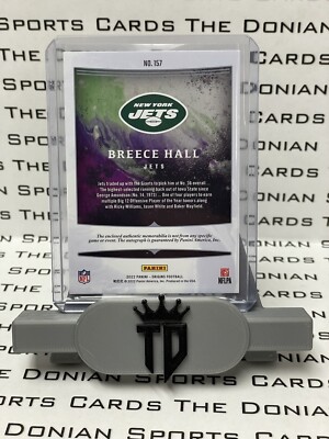 2022 Panini Origins Football BREECE HALL ROOKIE PATCH AUTO RPA
