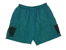 SPEEDO Teal Green Nylon CARGO SWIM SHORTS Summer Beach Pool Gym Trunks Men's L