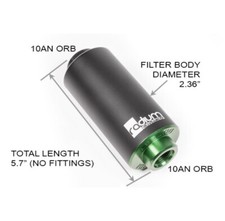 Radium Engineering High Flow Fuel Filter Kit With 10 Micron Stainless Filter