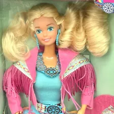 80s Western Fun Barbie 9932 Doll Blazing New Trails. Ranching, Riding, Rodeo Fun