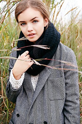 Bickley + Mitchell Pointelle Knit Eternity Scarf New Women MSRP: $40 OU