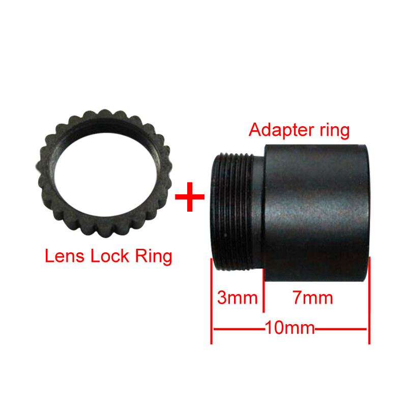 M12 7mm S mount MTV Lens Extension tube Adapter Ring w/Lens