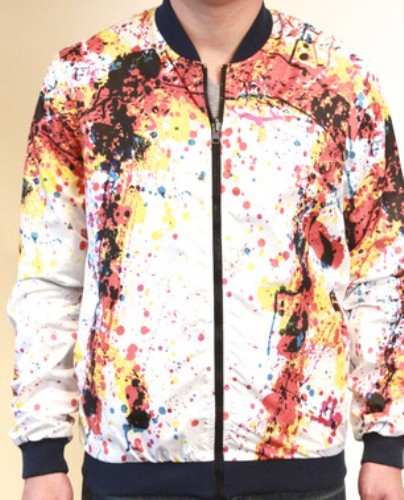 FIFTEEN & HALF PAINT SPLASH REVERSIBLE JACKET Size Large FREE SHIPPING - Picture 1 of 8