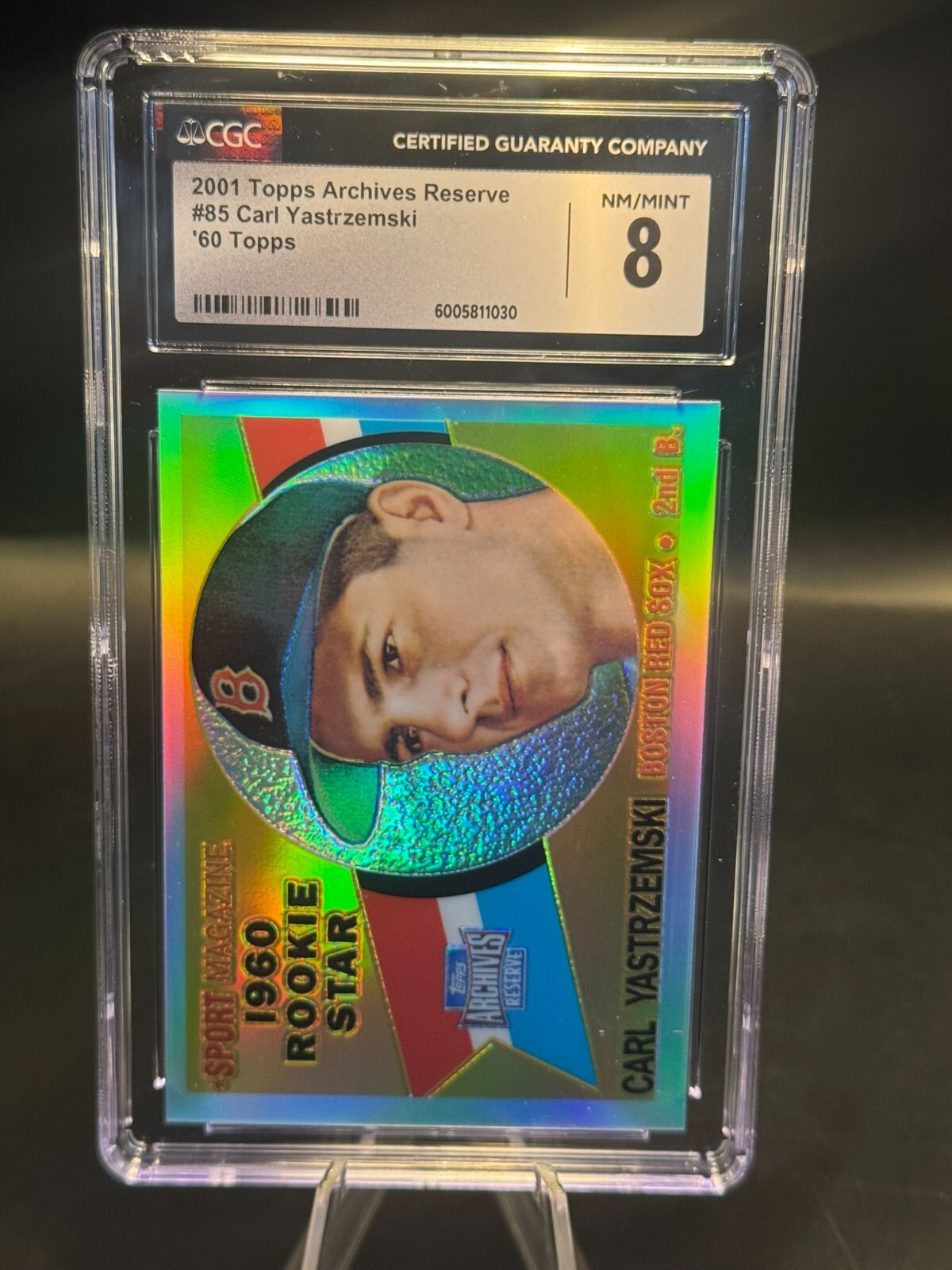 2001 Topps Archives Reserve Carl Yastrzemski Boston Red Sox #85 CGC8 NM/M⚾