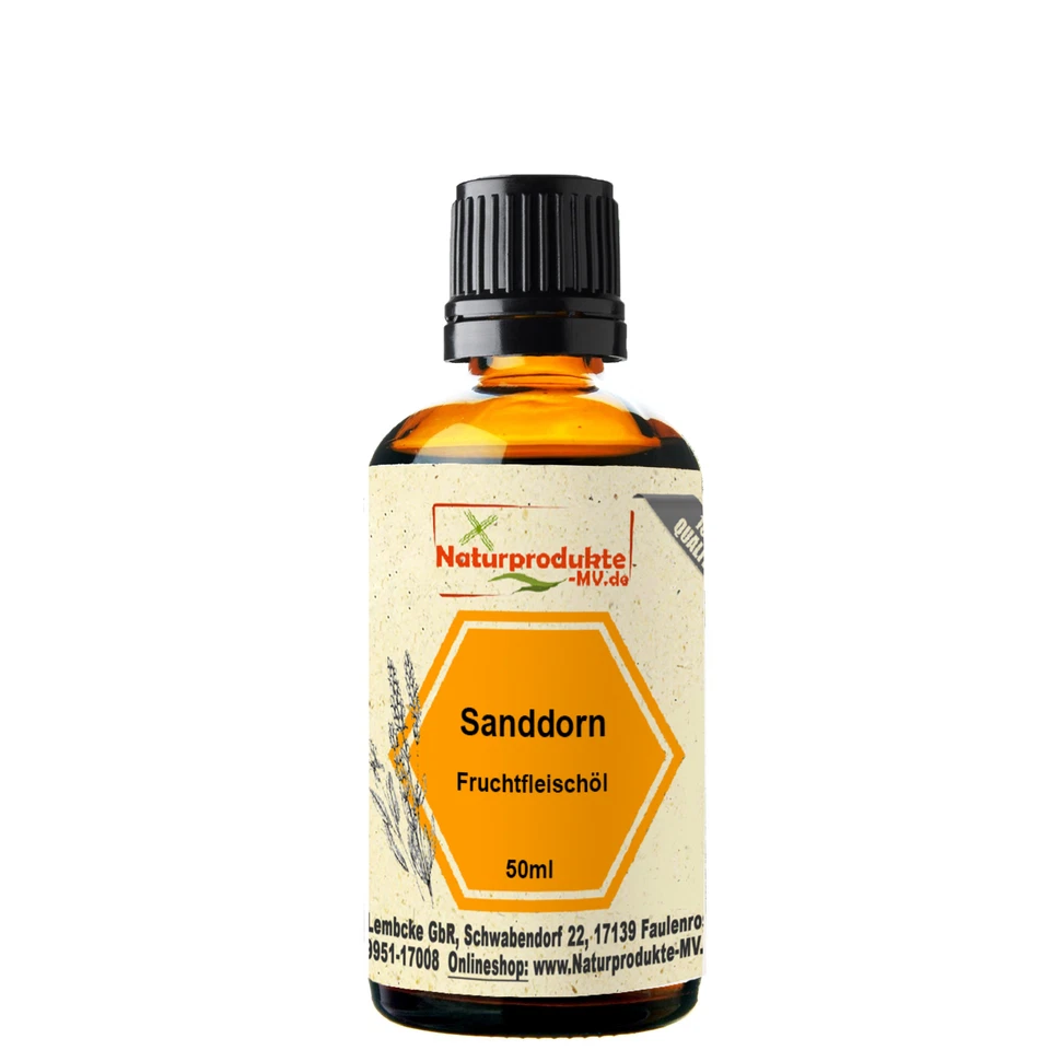 BALTICNATURA/NATURPRODUKTE-MV (199 EUR/l) Sanddorn-Fruchtfleischöl (50ml) Sanddornöl Sanddorn Öl