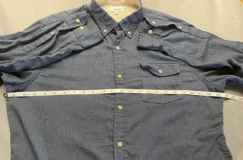 Sonoma Blue Dress Shirt Men's Button Up L 1 Pocket - Picture 8 of 8