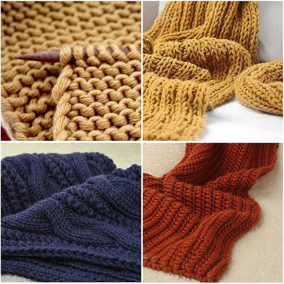 Sale New 6x50gr Balls Soft Worsted Cotton Chunky Shawl Scarf Hand Knit Yarn - Image 4 of 4