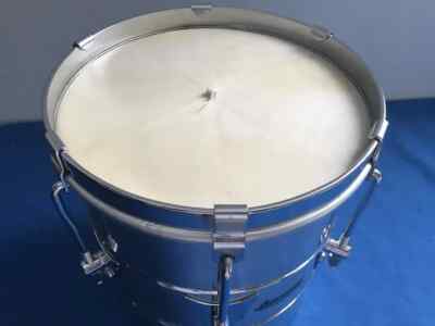 8 x 10'' BRAZILIAN HANDMADE CUICA  ALUMINUM  SKIN NATURAL LEATHER HEAD PERCUSSION