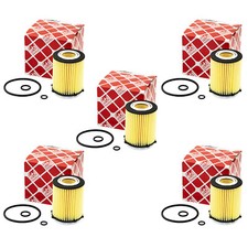 Ölfilter Motor Filter FEBI 101653 Set 5 Stück für Mercedes A B Klasse W246