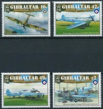 Gibraltar 1296-12, MNH, Aviation 2011 MNH Super marine Spitfire 75th Ann. x39653