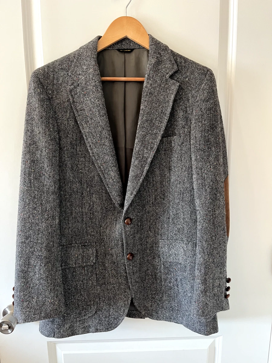 Vintage Harris Tweed Jacket Blazer Sport Coat Handwoven 100% Wool