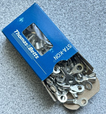 NEW Box of 100 T B Sta-kon B14-8 Uninsulated Ring Terminals 18-14 AWG 8 Bolt