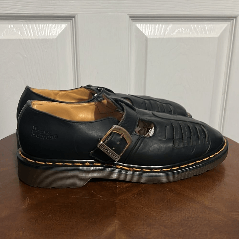 Dr Martens Mica woven black Leather Sandals Loafers Men 9  display picture 1