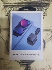 2 Pack Wireless Lavalier Microphone for iPhone iPad Lapel Mics w/ Charging Case