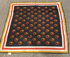 Vintage Silk/Rayon Scarf Horse  Horse Shoe Multicolor Made In Japan 22X22