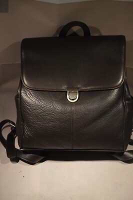 M LONDON, BACKPACK, DARK BROWN, PEBBLE GRAINED LEATHER M LONDON, BACKPACK, DARK BROWN, PEBBLE GRAINED LEATHER  main image 2