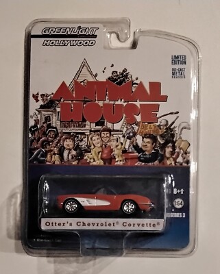 Figurine Greenlight Chevrolet Corvette 1959 Cabriolet - Animal House - Échelle 1:64 - Modèle Collection Neuf