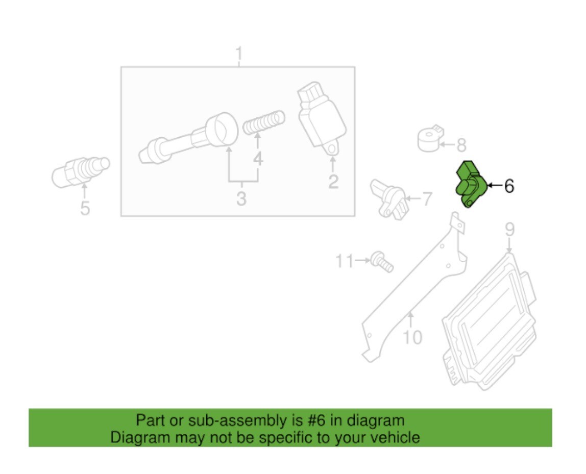 Genuine Nissan Infinity Engine Camshaft Position Sensor 237316J90D eBay