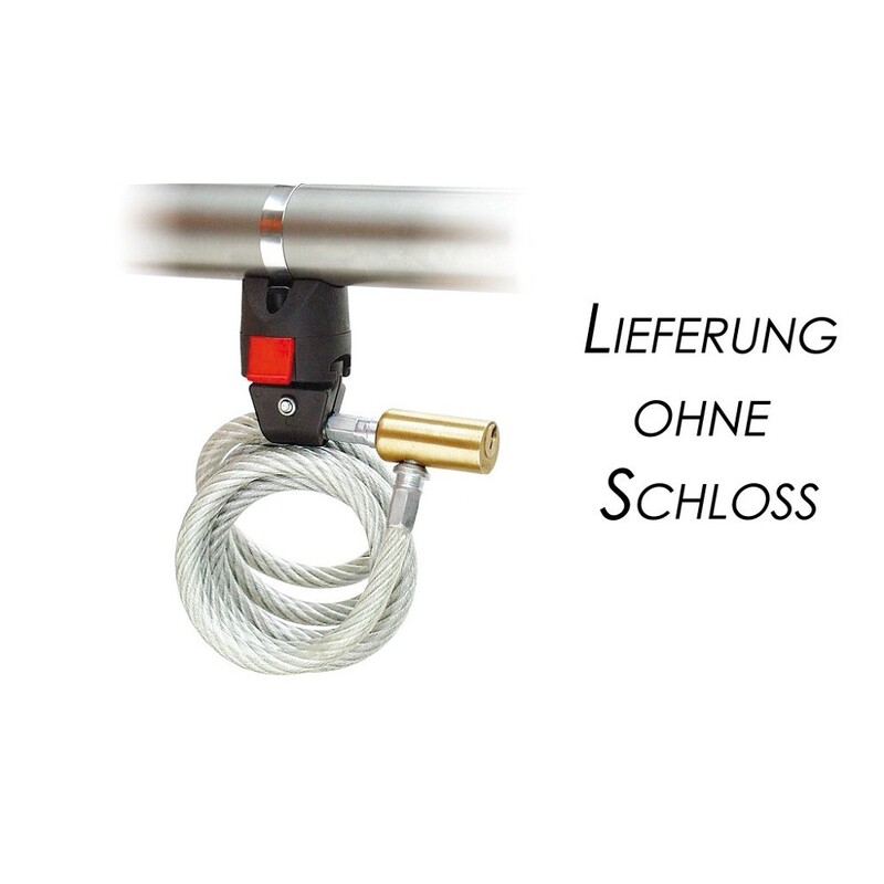 mini adattatore con supporto per lucchetto a fune 2128055800 KLICKFIX cestino bi