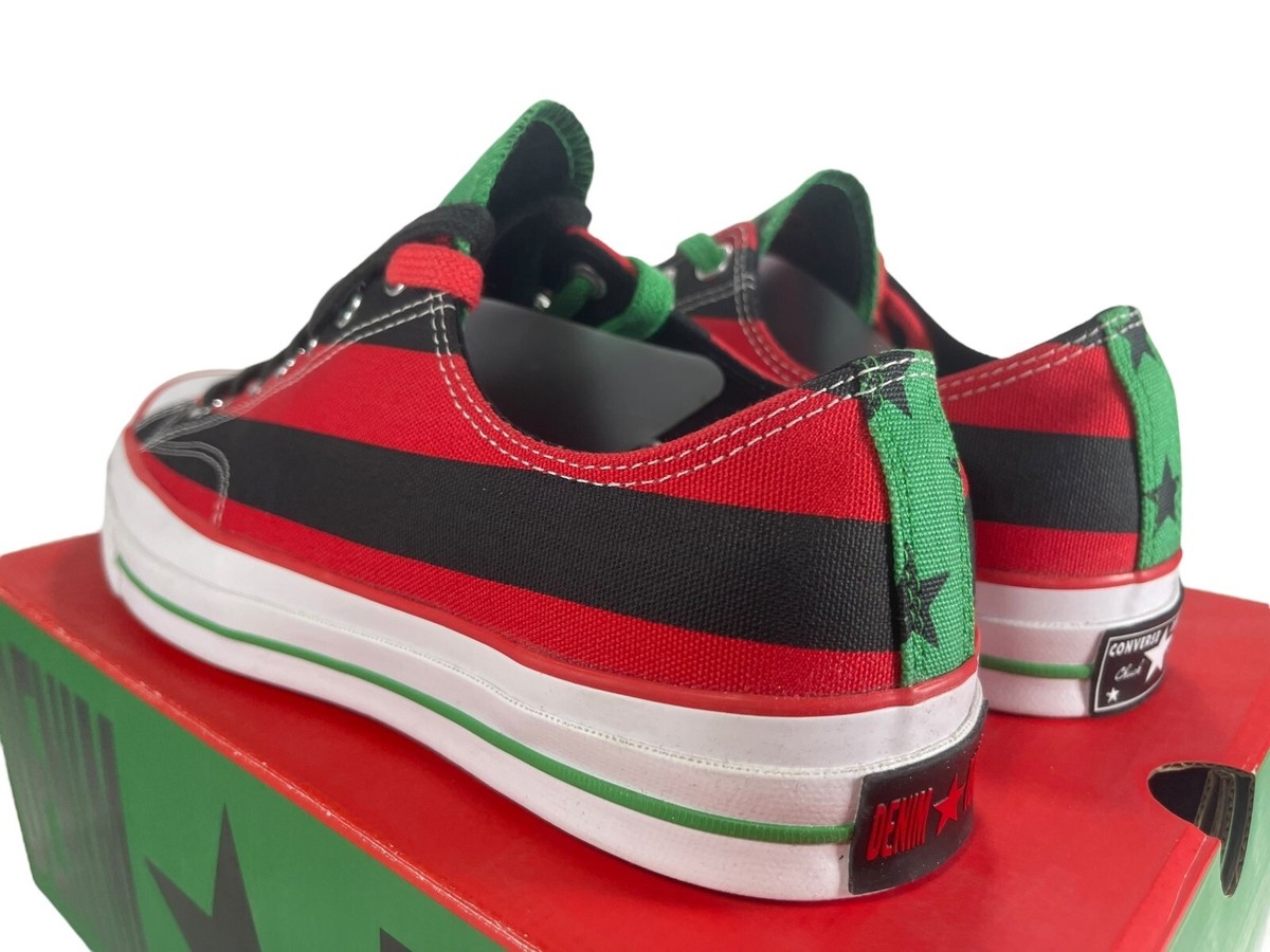 Size 10.5 - Denim Tears x Converse Chuck 70 Low Pan-African Flag