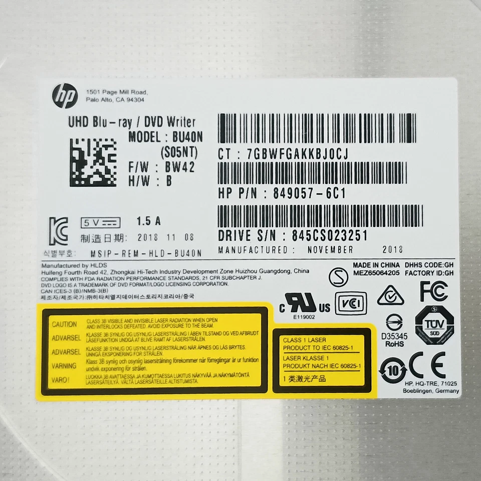 BU40N Internal 9.5mm SATA Blu-ray DVD M Disc Burner Laptop Drive 4K UHD Player - Image 2 of 4