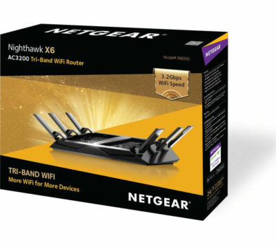 Netgear Nighthawk X6 R8000 WLAN-Kabel & Glasfaser-Router - AC 3200 Tri-Band - schwarz